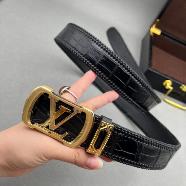 Replica Louis Vuitton Crocodile Leather Belt