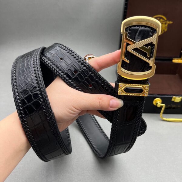 Replica Louis Vuitton Crocodile Leather Belt