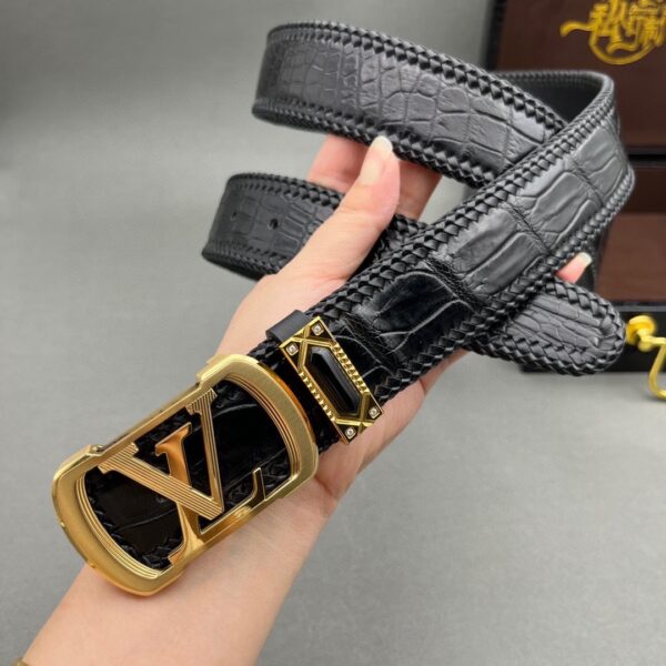 Replica Louis Vuitton Crocodile Leather Belt