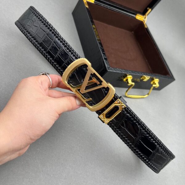 Replica Louis Vuitton Crocodile Leather Belt
