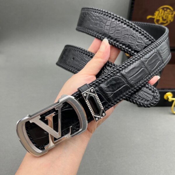 Replica Louis Vuitton Crocodile Leather Belt