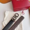 Ferragamo Two-Tone Calfskin Leather Belt Replica