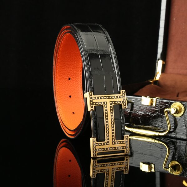 Hermes Crocodile Leather Belt Replica