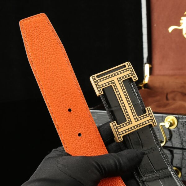 Hermes Crocodile Leather Belt Replica
