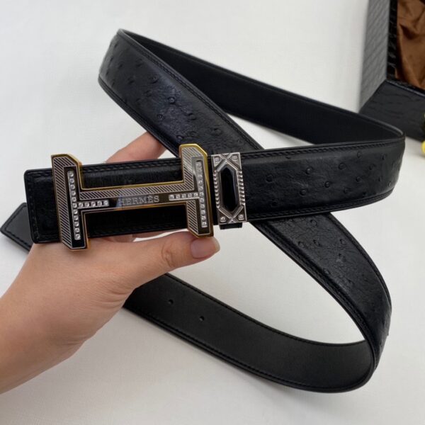 Replica Hermès Ostrich Leather Belt