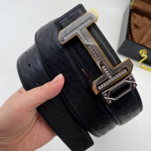 Replica Hermès Ostrich Leather Belt