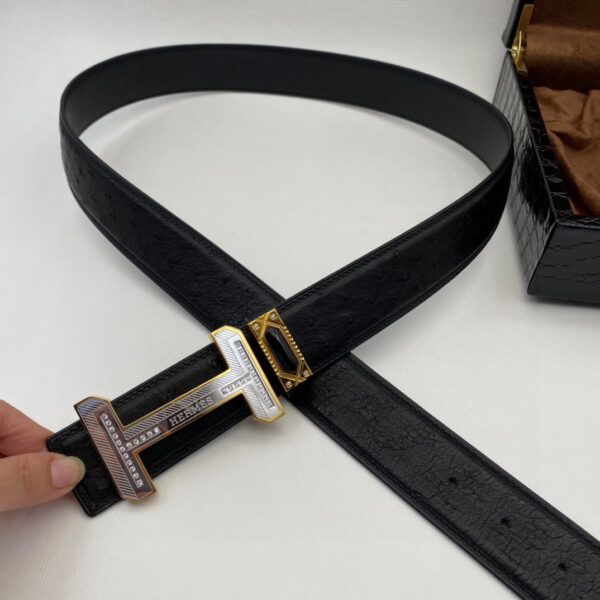 Replica Hermès Ostrich Leather Belt