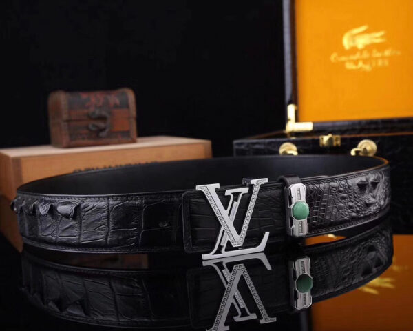 Louis Vuitton Original Crocodile Belt Replica