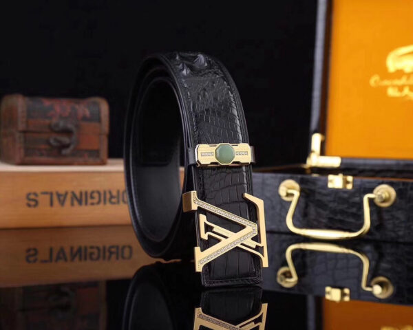 Louis Vuitton Original Crocodile Belt Replica