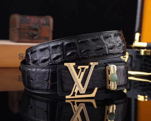 Louis Vuitton Original Crocodile Belt Replica