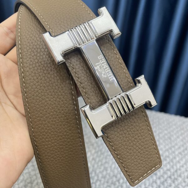 13406891241473497 Hermes Pebbled Grain Men's Belt Replica