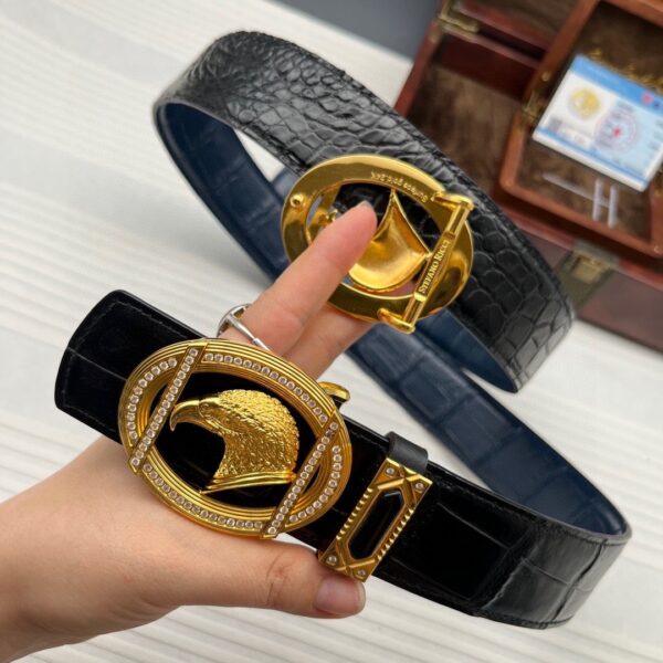 Replica Stefano Ricci 24k Gold Alligator Leather Belt
