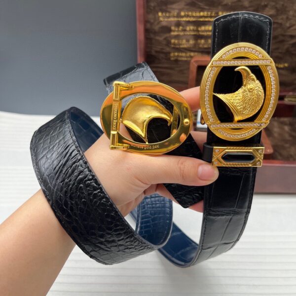 Replica Stefano Ricci 24k Gold Alligator Leather Belt