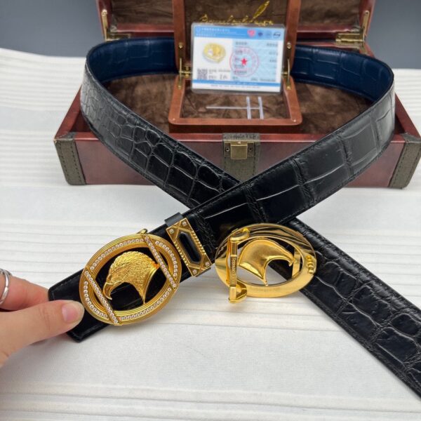 Replica Stefano Ricci 24k Gold Alligator Leather Belt