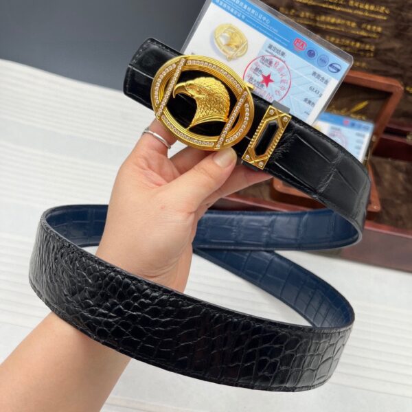 Replica Stefano Ricci 24k Gold Alligator Leather Belt