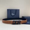 Dior Grain Leather Men's Belt Replica