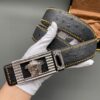 Replica Versace Ostrich Leather Belt