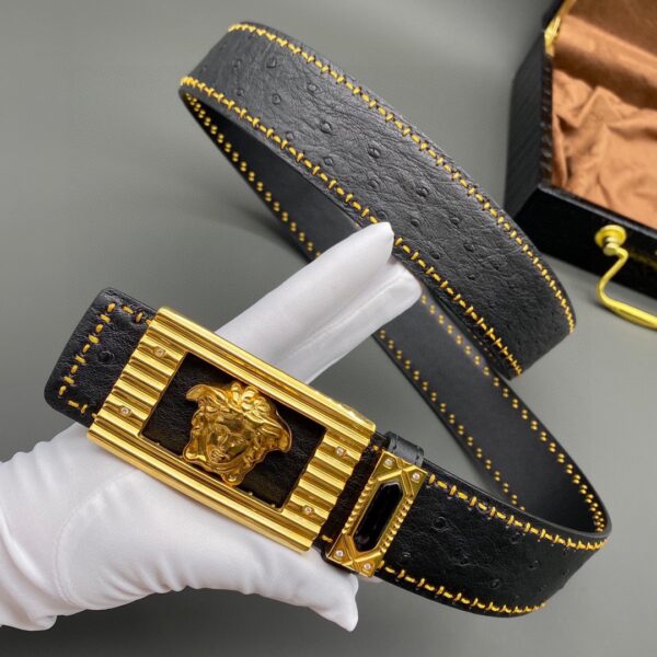 Replica Versace Ostrich Leather Belt