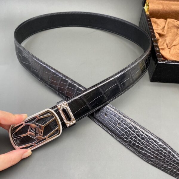 Replica Louis Vuitton Alligator Leather Belt
