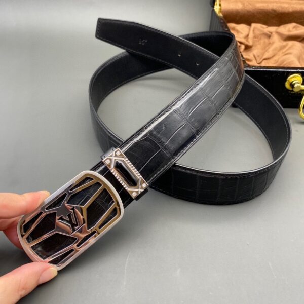 Replica Louis Vuitton Alligator Leather Belt
