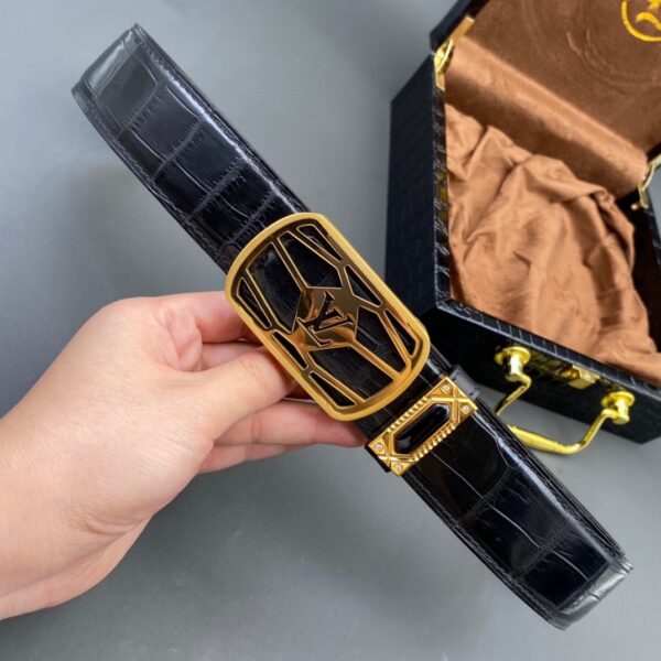 Replica Louis Vuitton Alligator Leather Belt