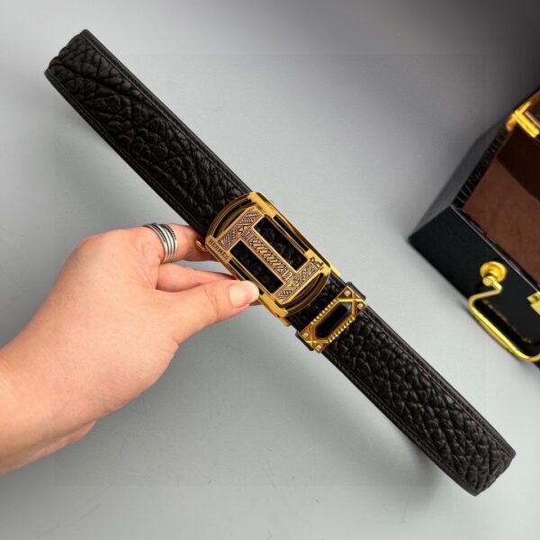 Hermes Bison Leather Belt Replica