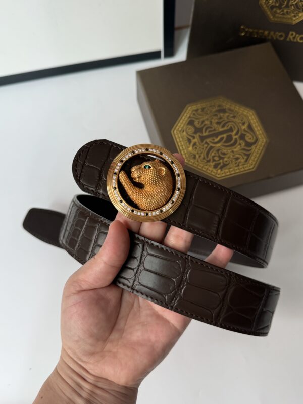 STEFANO RICCI Leopard Head Belt Replica