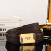 Prada Bison Leather Belt Replica