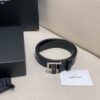 Yves Saint Laurent Double-Sided Calfskin Belt Replica