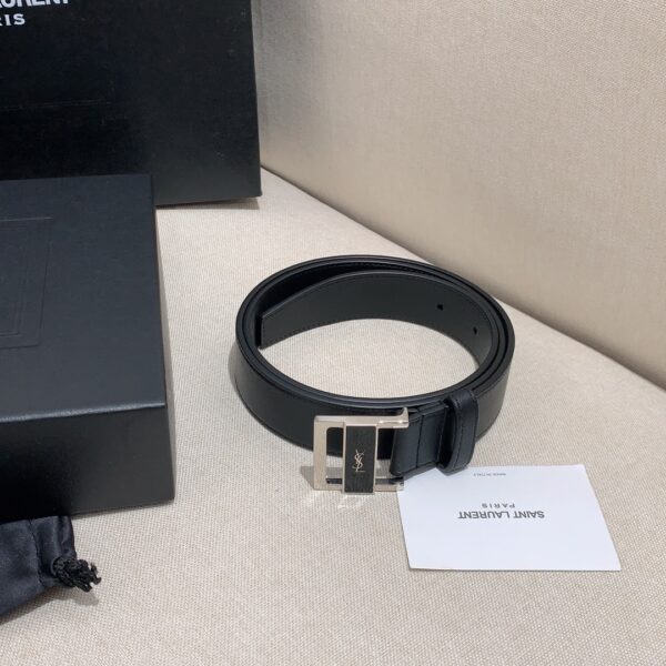 Yves Saint Laurent Double-Sided Calfskin Belt Replica