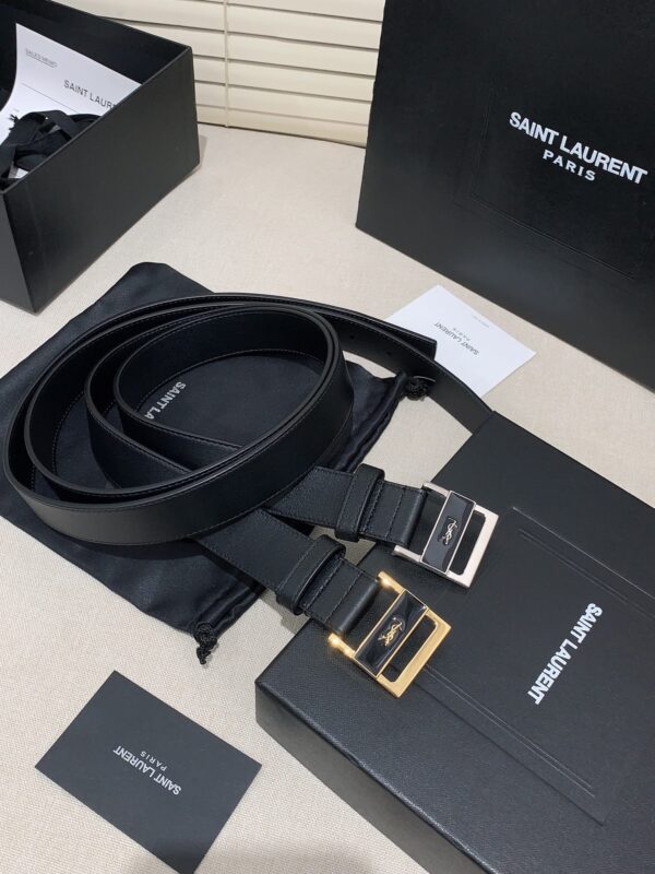 Yves Saint Laurent Double-Sided Calfskin Belt Replica