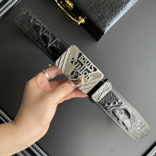 Louis Vuitton original crocodile leather replica belt