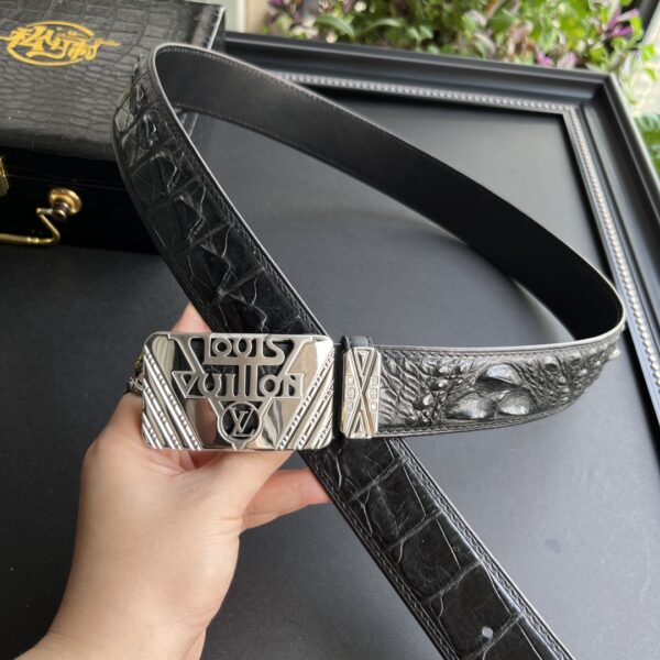 Louis Vuitton original crocodile leather replica belt