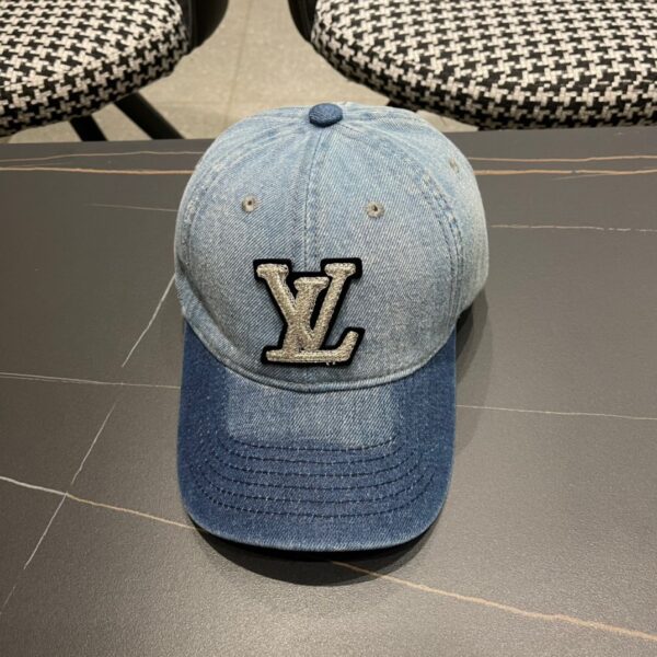 13407411240604674 Louis Vuitton Patchwork Denim Baseball Cap