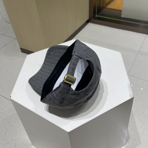 Celine Original Wool Striped Baseball Cap