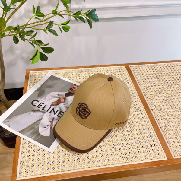 Chanel Embroidered Camellia Baseball Cap