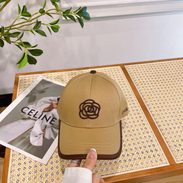 Chanel Embroidered Camellia Baseball Cap