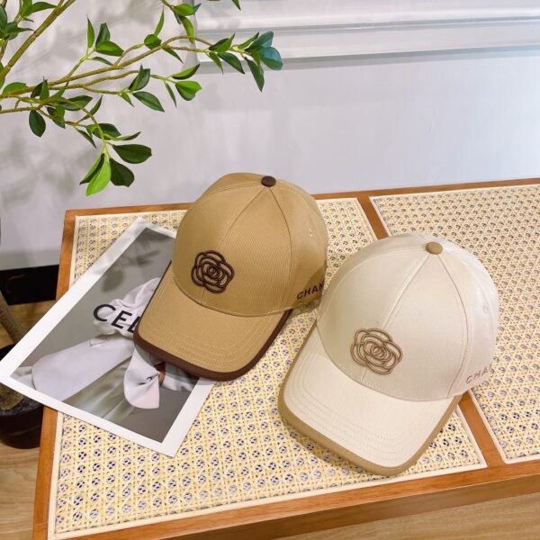 Chanel Embroidered Camellia Baseball Cap
