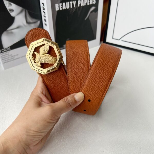 Replica Stefano Double-Sided Calfskin Leather Belt