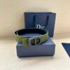 Dior Reversible Grey Grain Leather Belt Replica